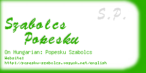 szabolcs popesku business card